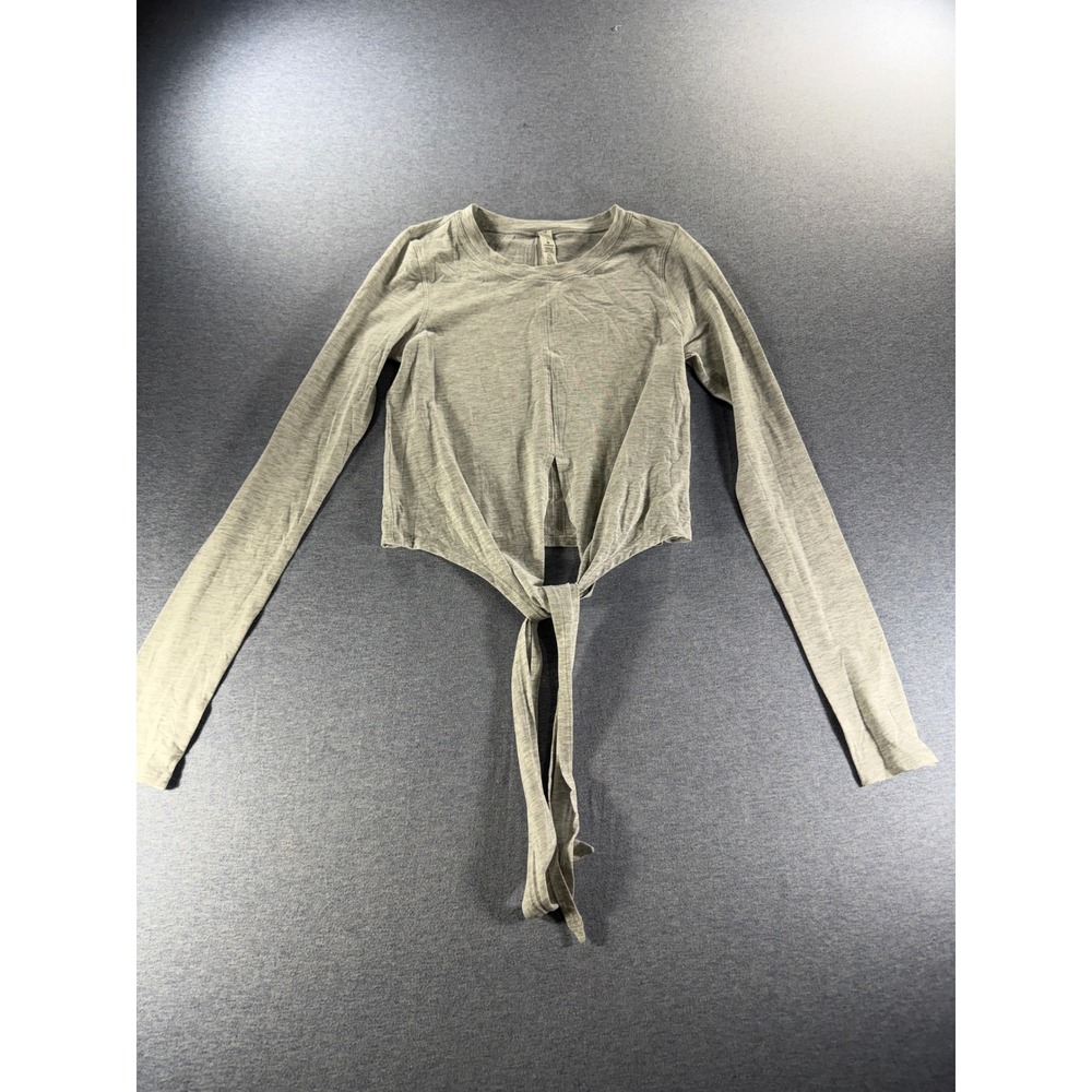 Lululemon Time to Restore Long Sleeve Heathered Core Ultra Grey Size 2 LW3DFPS